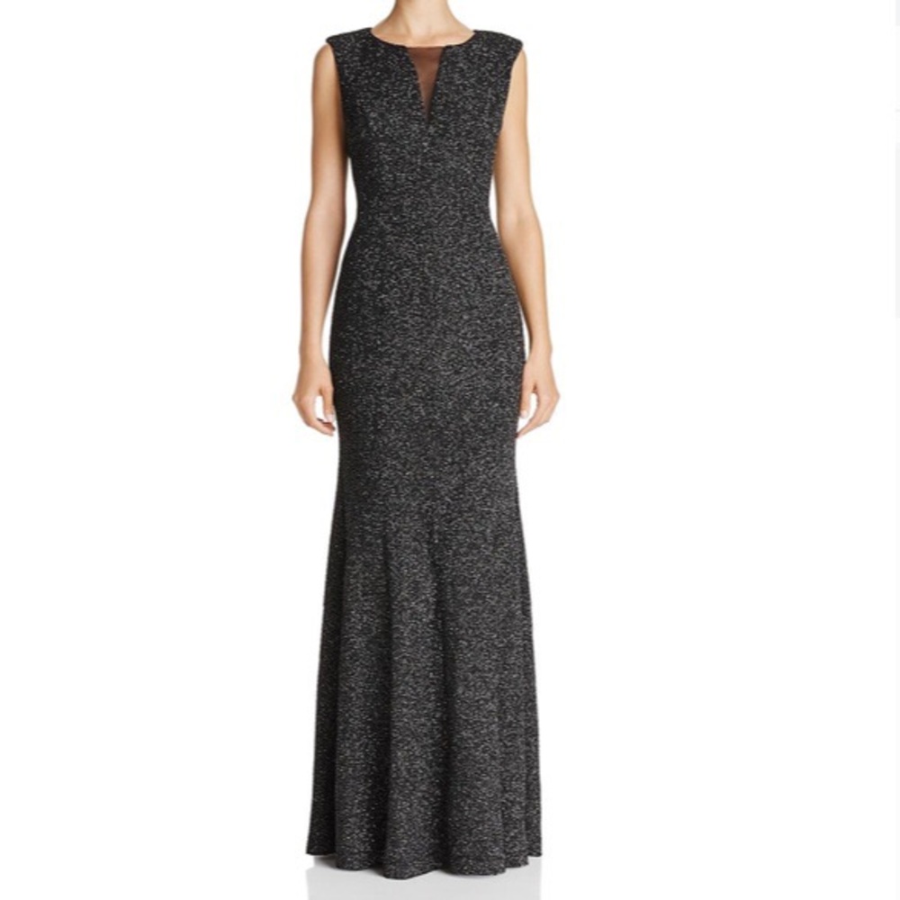 COPY - Eliza J Cap Sleeve Glitter Knit Gown